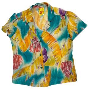 Vintage Sunshine By Sherry Holt Banana Button Down Top